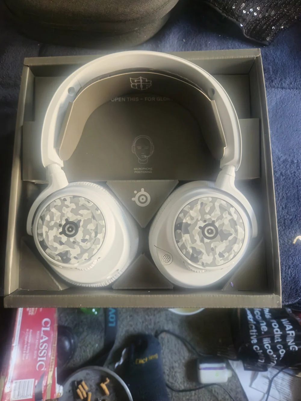 SteelSeries Arctis Nova 7P White with Booster Pac— Over-Ear Comfort & Clear Chat